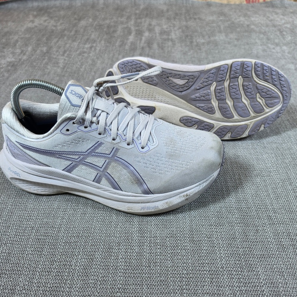 ASICS Gel-Kayano 30 Running Shoes Womens 9 Wide Grey Purple Stability Stretch
